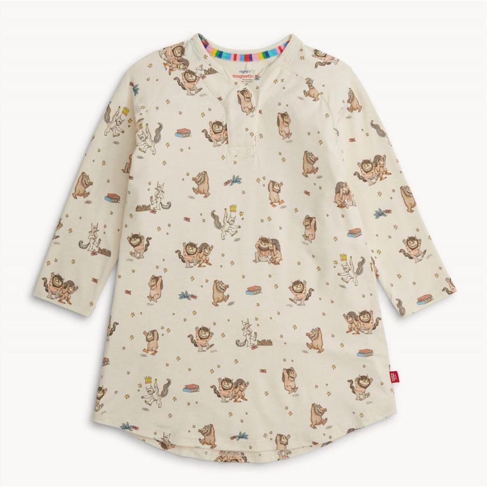 NEW MAGNETIC ME girl's graphic nightgown in where the wild things are
